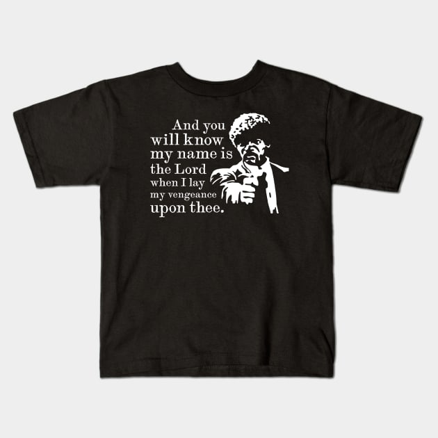 Pulp Fiction "And You Will Know My Name Is The Lord" Ezekiel 25:17 Quote Kids T-Shirt by CultureClashClothing